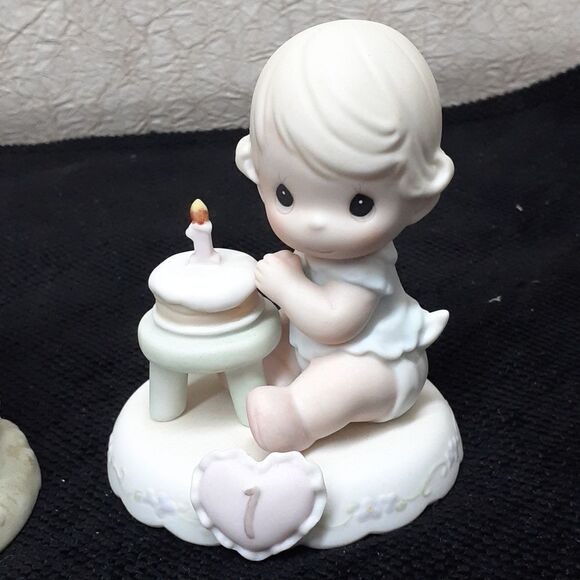 Precious Moments /Homco -First Birthday Boy & boy with sheep - Picture 6 of 9